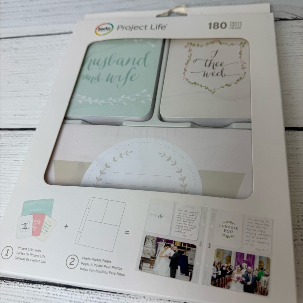 New Project Life Wedding Card Set Becky Higgins 180 Cards for Pocket Scrapbook